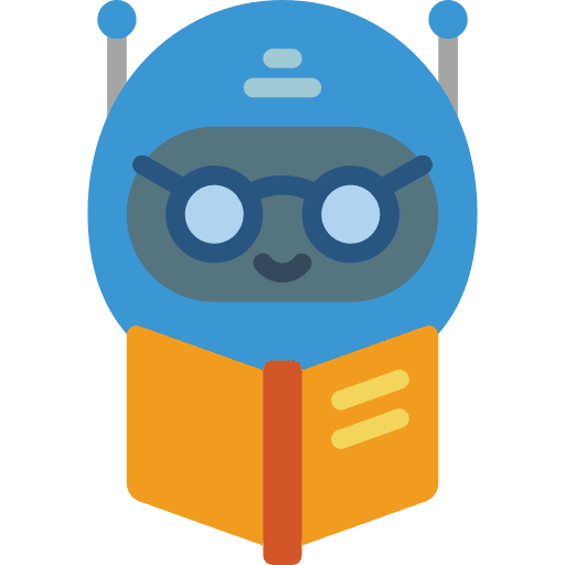 Bot robot read assistant icon Bot robot read assistant icon