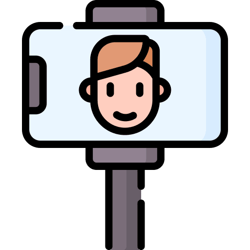 Selfie selfie mobile phone stabilizer icon Selfie selfie mobile phone stabilizer icon