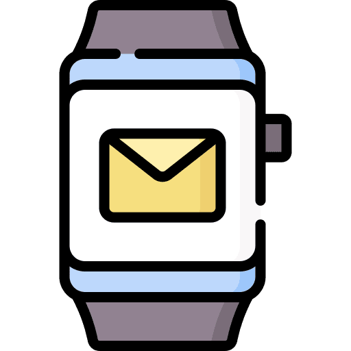 Smartwatch notification ui message icon Smartwatch notification ui message icon