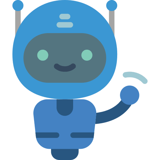 Bot assistant hand wave icon Bot assistant hand wave icon