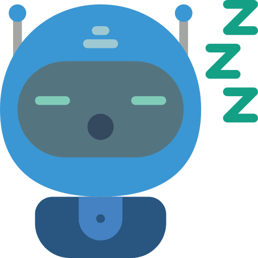 Bot bot assistant sleep icon Bot bot assistant sleep icon