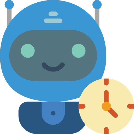 Bot clock robot virtual icon Bot clock robot virtual icon