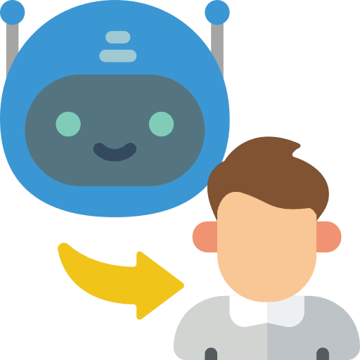 Bot live assistant robot icon Bot live assistant robot icon
