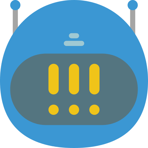 Bot robot warning assistant icon Bot robot warning assistant icon