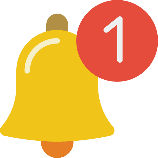 Bell notification ring alert icon