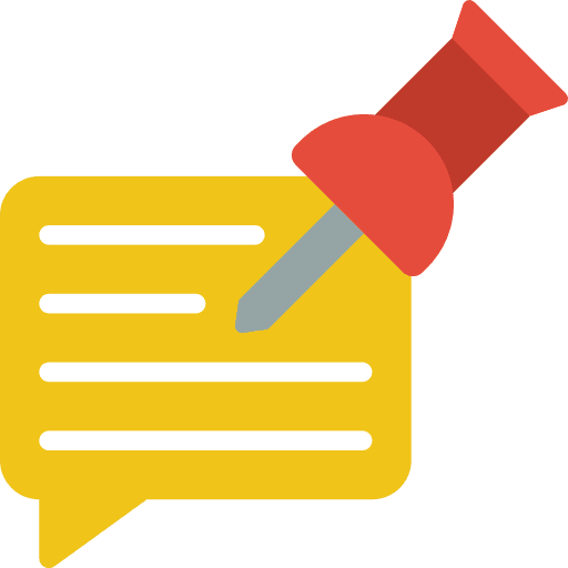 Message pin chat communications icon