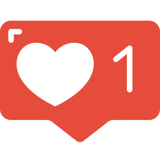 Notification ui heart like icon