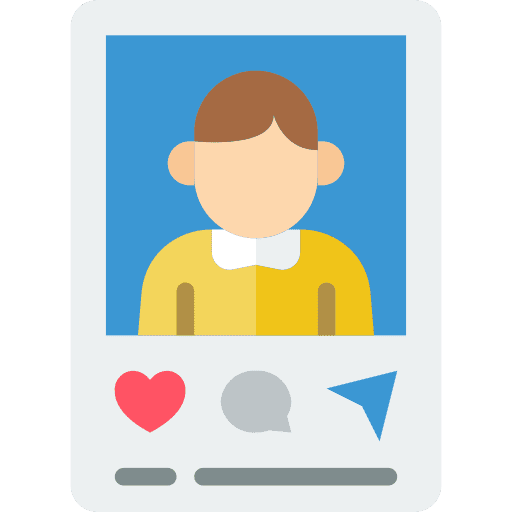 Profile social media image reaction icon