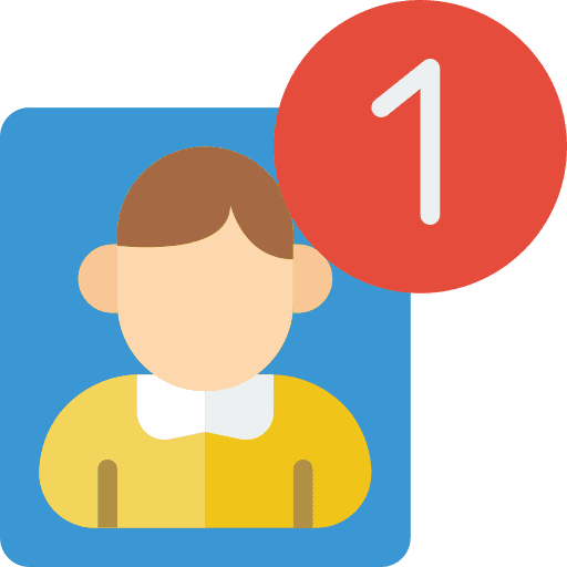 User follower notify notification icon