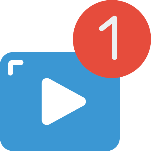 Video youtube video notification icon