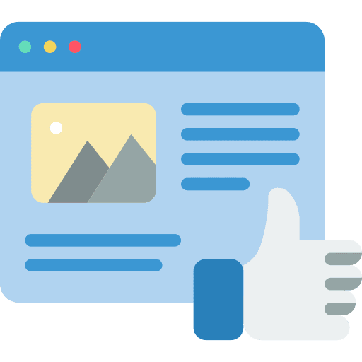 Website like thumbs up blog icon