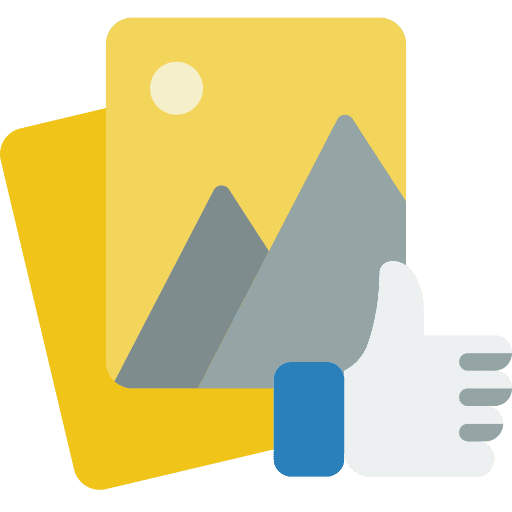 Like images like reaction icon