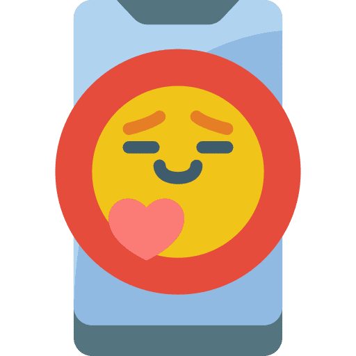 Love care react mobile icon