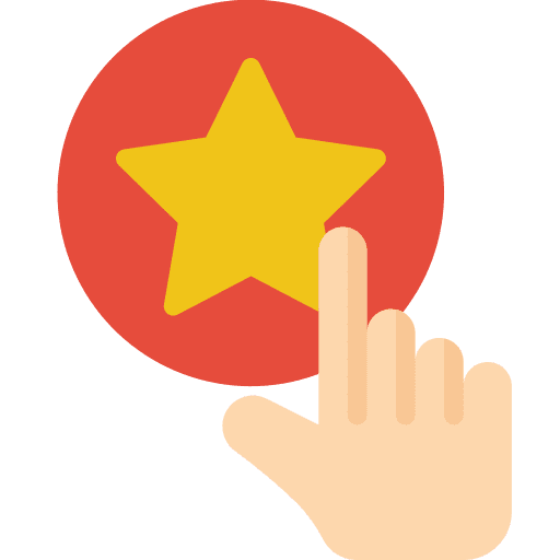 Rate reaction star tap icon