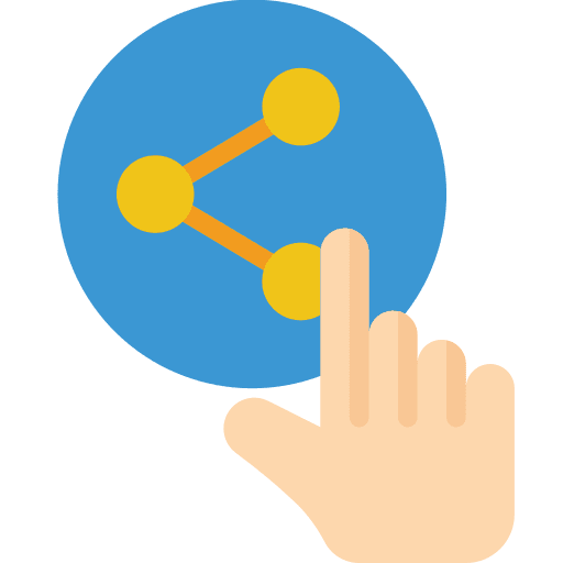 Share hand social react icon