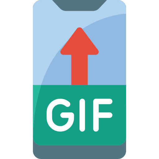 Gif social media sending gif icon