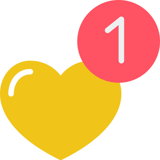 Heart alert social media notify icon