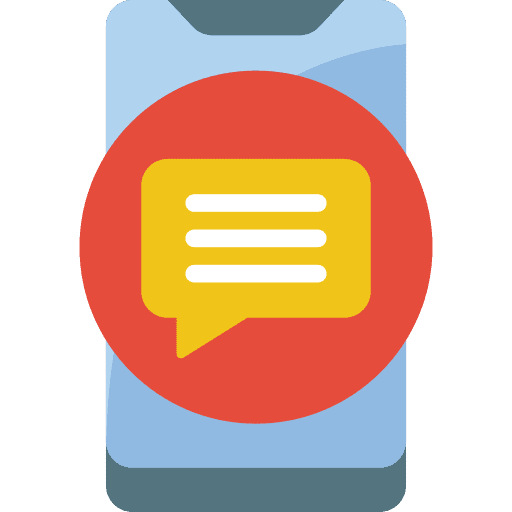 Mobile chat communications mobile icon