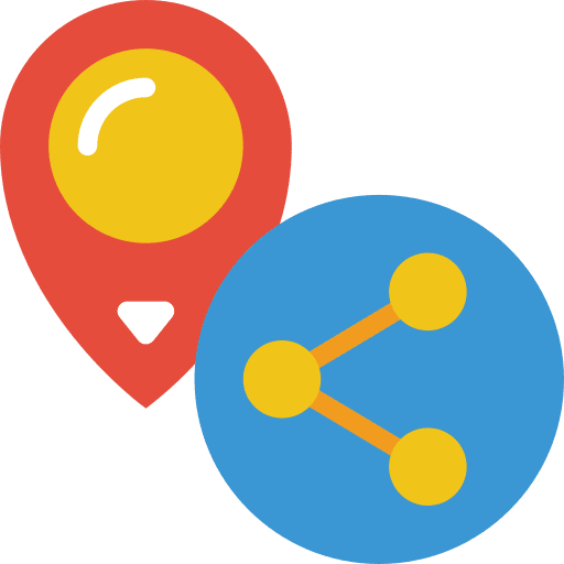 Share location maps and location gps share location icon