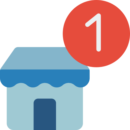 Shop shop commerce and shopping notify icon
