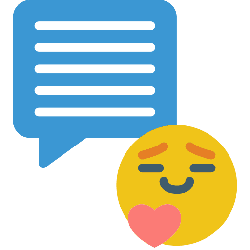Comment message love face icon