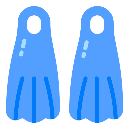 Fins scuba diving sports and competition fins icon