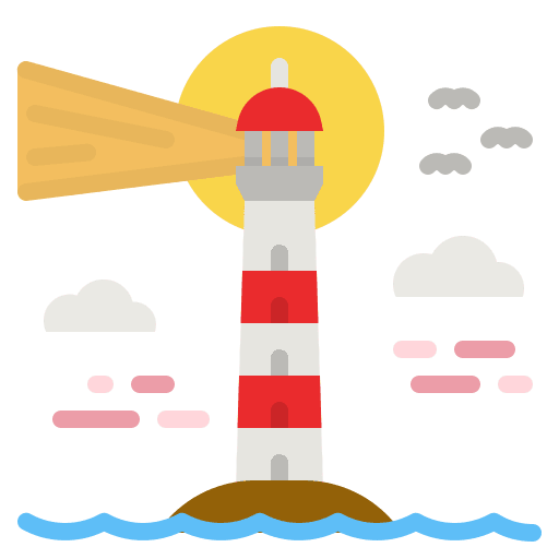 Lighthouse lighthouse sea guide icon Lighthouse lighthouse sea guide icon