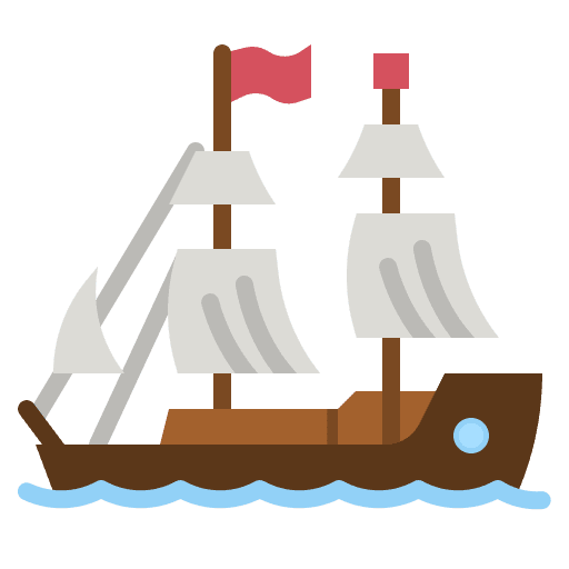 Pirate ship transportation pirate ship antique icon