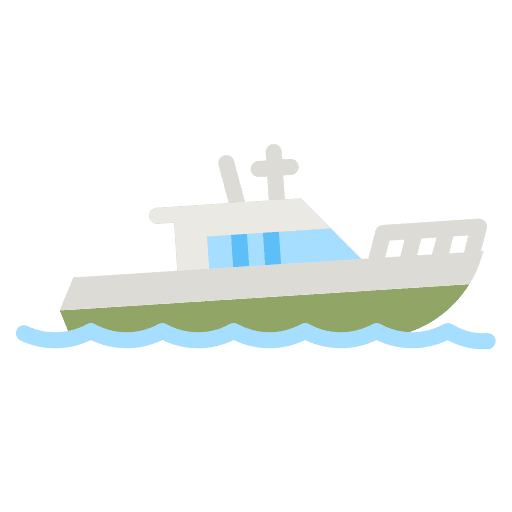 Speed boat sea transportation boat icon