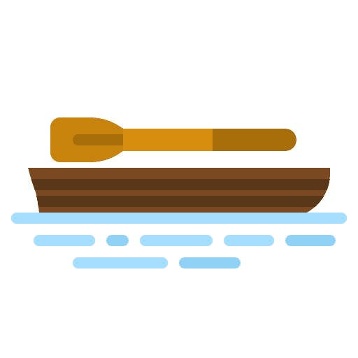 Boat wooden rowing sailing icon Boat wooden rowing sailing icon