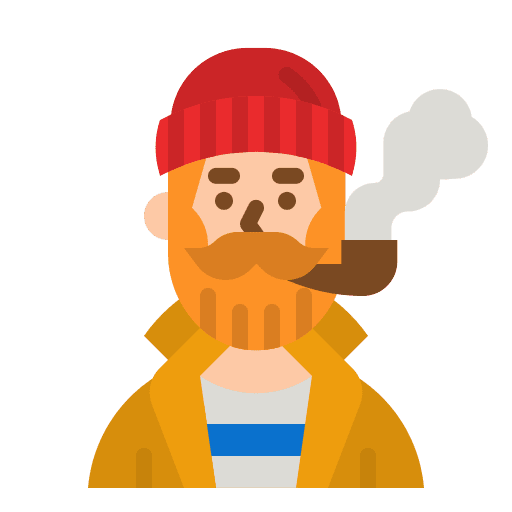 Fisherman occupation man pipe icon Fisherman occupation man pipe icon