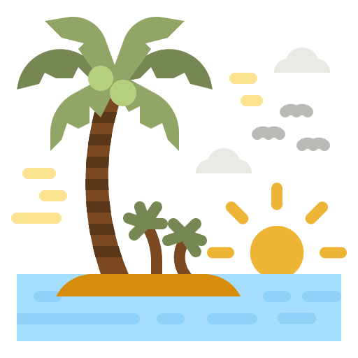 Island journey island tourism icon Island journey island tourism icon