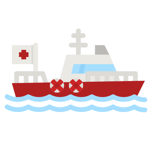 Rescue boat security transportation emergency icon Rescue boat security transportation emergency icon
