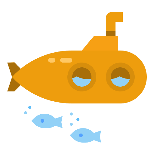 Submarine transport navigation underwater icon Submarine transport navigation underwater icon