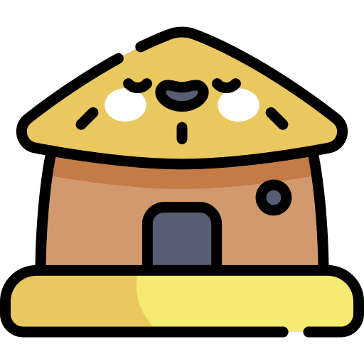 Hut shelter architecture and city house icon Hut shelter architecture and city house icon