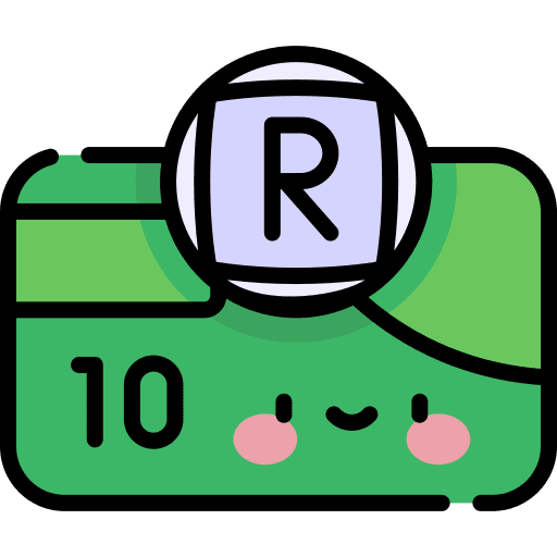 Rand bill currency banknote icon Rand bill currency banknote icon