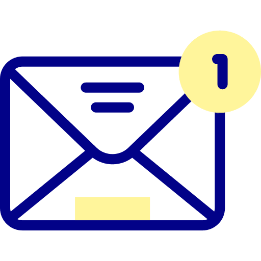 Mail interface email notification icon