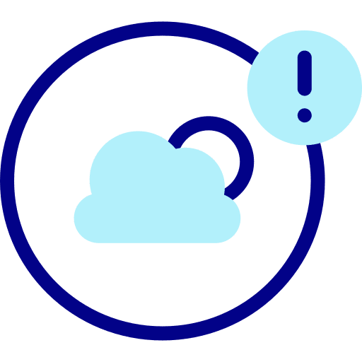 Weather risk weather warning icon