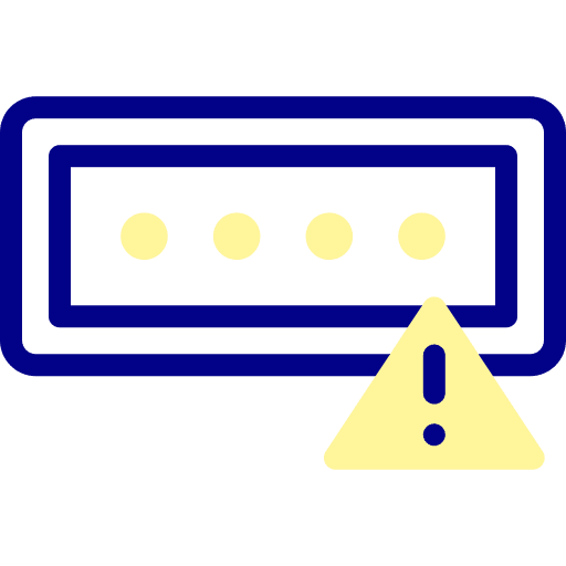 Password warning protection security icon Password warning protection security icon
