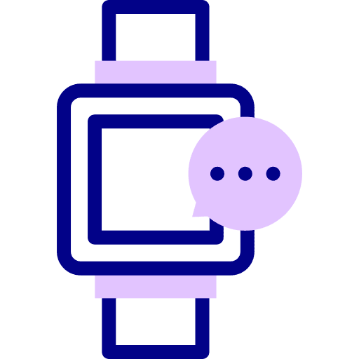 Smartwatch message bell alarm icon Smartwatch message bell alarm icon