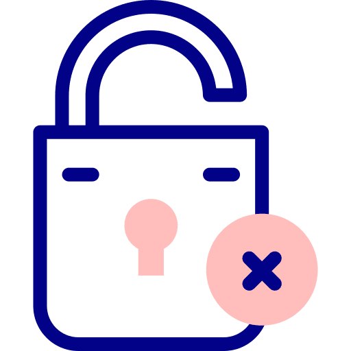 Unlock cross unlock security icon Unlock cross unlock security icon