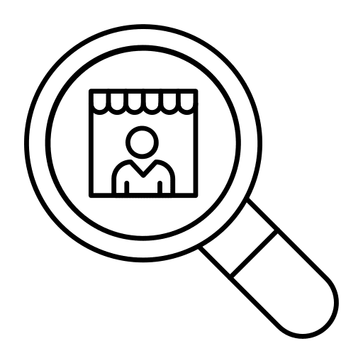 Magnifying glass ui magnifier shop icon