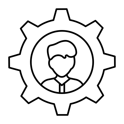 Setting setting cogwheel user icon