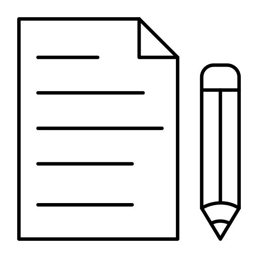 Document file sheet pencil icon