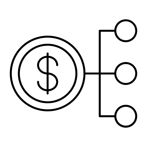 Dollar connection business and finance currency icon