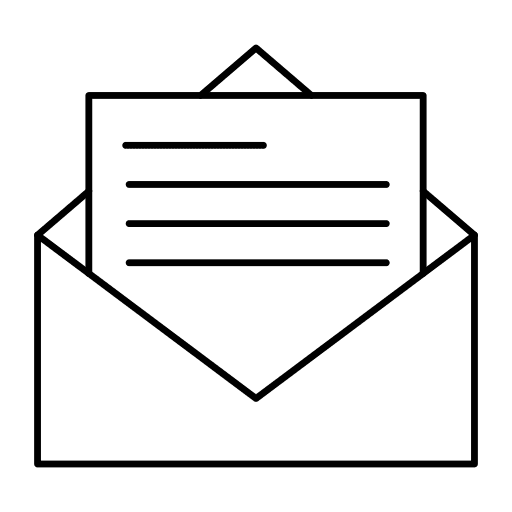 Envelope mail business and finance document icon