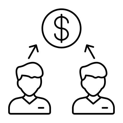 Team partner business and finance money icon