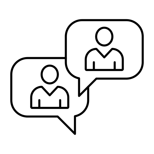 Chat bubbles business and finance users speech bubble icon