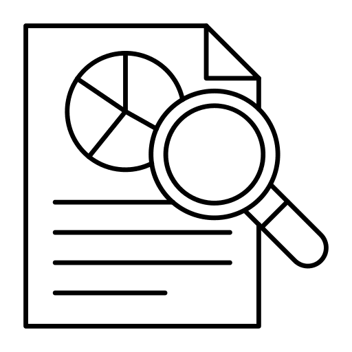 Document glass sheet files and folders icon