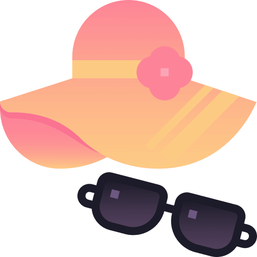 Pamela hat beach summer holiday icon